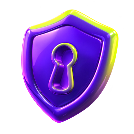 A shield with a keyhole at its centre