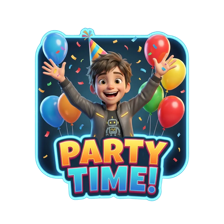 A Party Time vibe card
