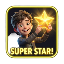 A Super Star vibe card